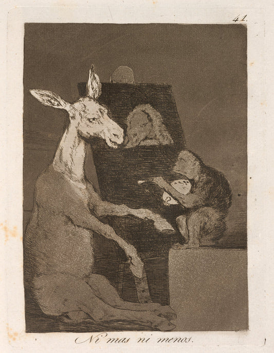 Ni mas ni menos (Neither More nor Less) by Francisco de Goya (Spanish, 1746 - 1828), 16X12"(A3)Poster Print