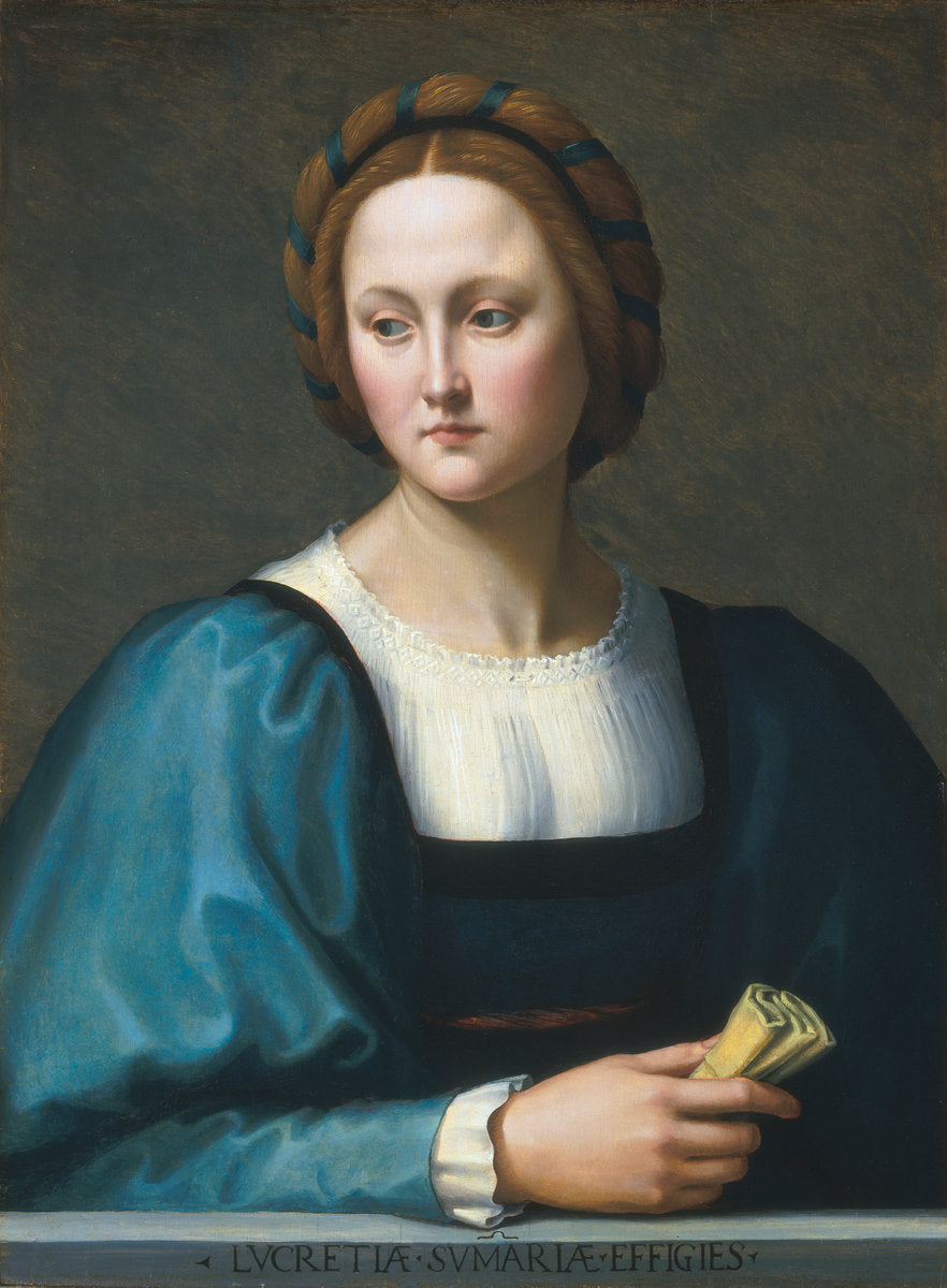 Lucrezia Sommaria by Ridolfo Ghirlandaio (Italian, 1483 - 1561), 16X12"(A3)Poster Print