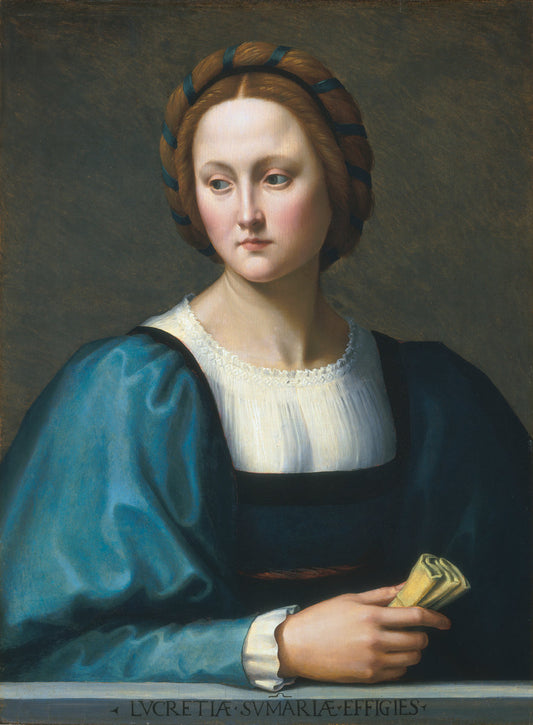 Lucrezia Sommaria by Ridolfo Ghirlandaio (Italian, 1483 - 1561), 16X12"(A3)Poster Print