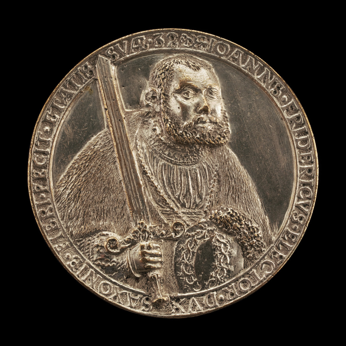 Johann Friedrich, 1503-1554, Elector of Saxony 1532 [obverse] by Hans Reinhart the Elder (German, c. 1510 - 1581), 16X12"(A3)Poster Print