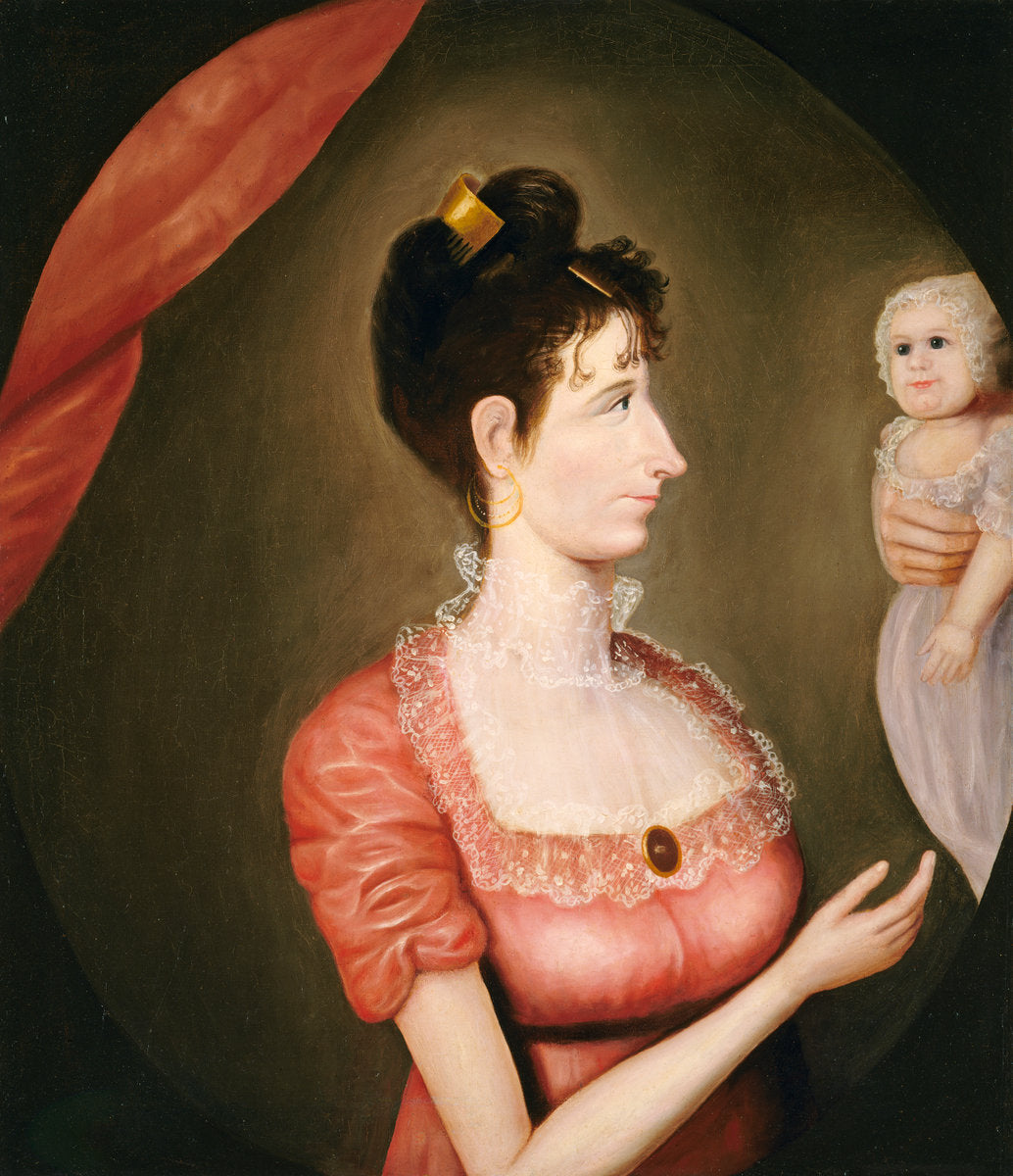 c. 1810 by American 19th Century (The Proud Mother), 16X12"(A3)Poster Print
