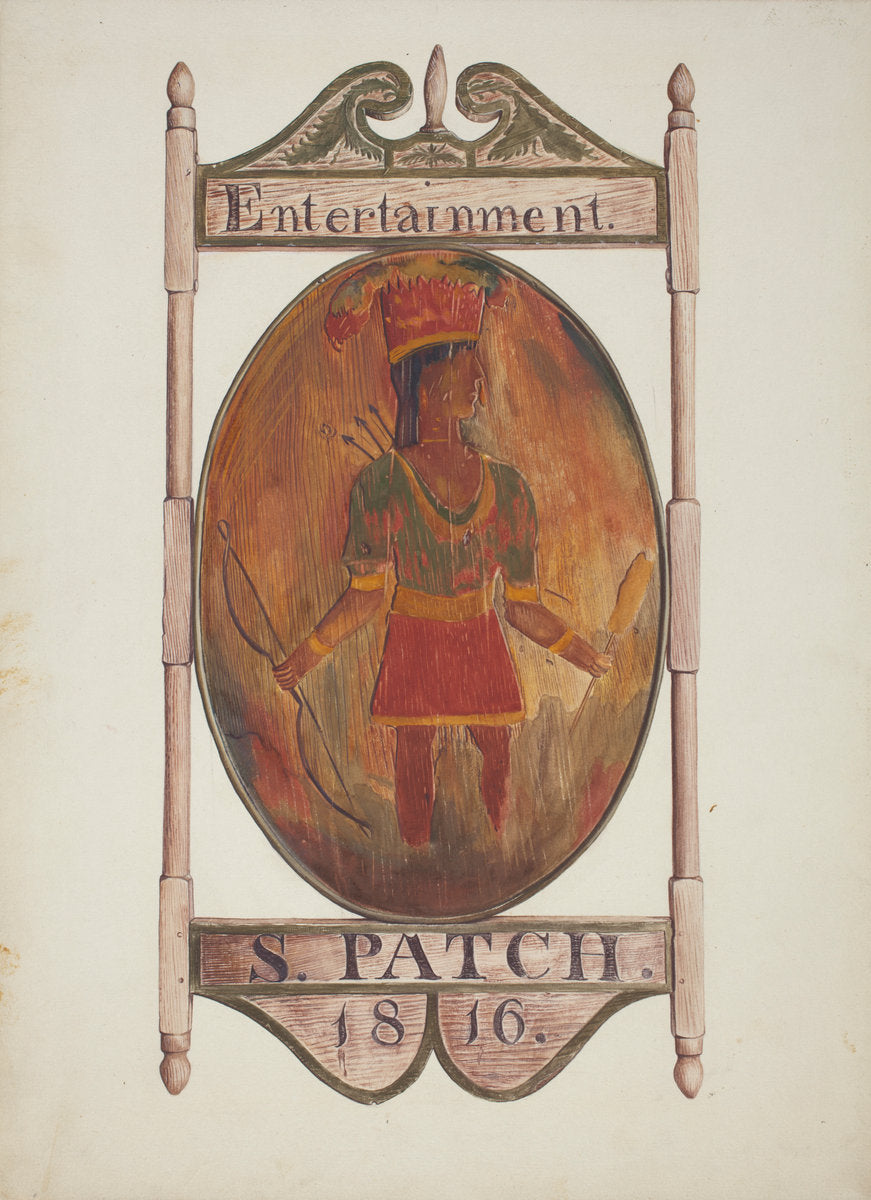 Tavern Sign by Alice Stearns (American, active c. 1935), 16X12"(A3)Poster Print