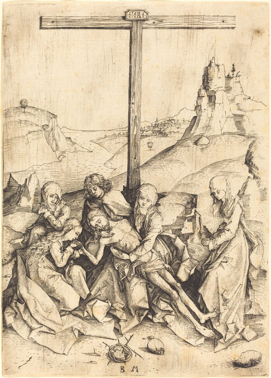 The Lamentation by Master BM (German, active c. 1480/1500), 16X12"(A3)Poster Print