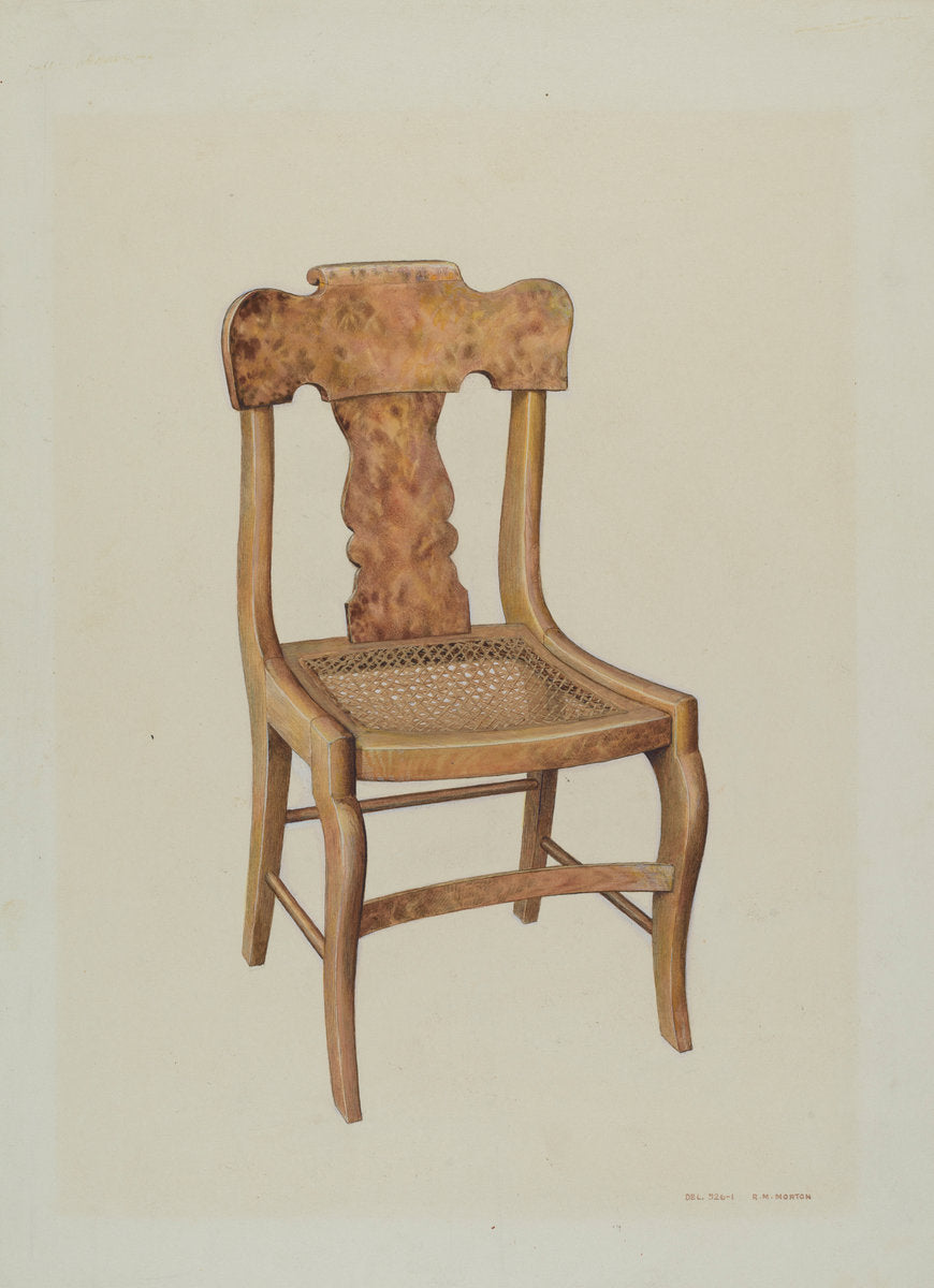 Dining Room Chair by Ralph Morton (American, active c. 1935), 16X12"(A3)Poster Print