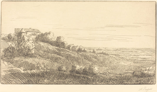 Valley of Veronne (La vallee de Veronne) by Alphonse Legros (French, 1837 - 1911), 16X12"(A3)Poster Print