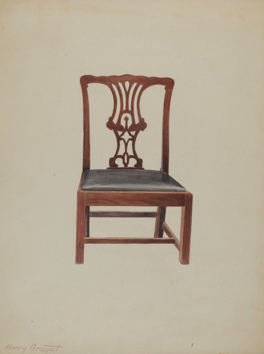 Chair by Henry Granet (American, active c. 1935), 16X12"(A3)Poster Print