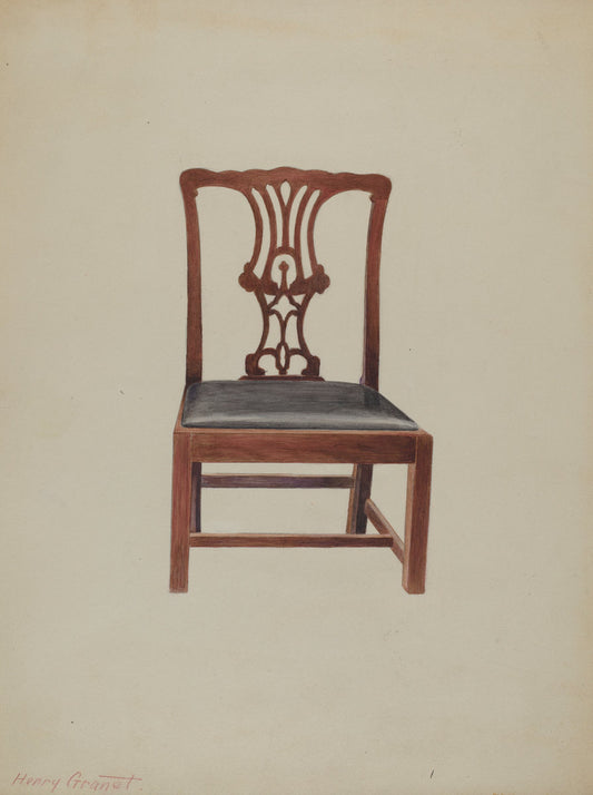Chair by Henry Granet (American, active c. 1935), 16X12"(A3)Poster Print