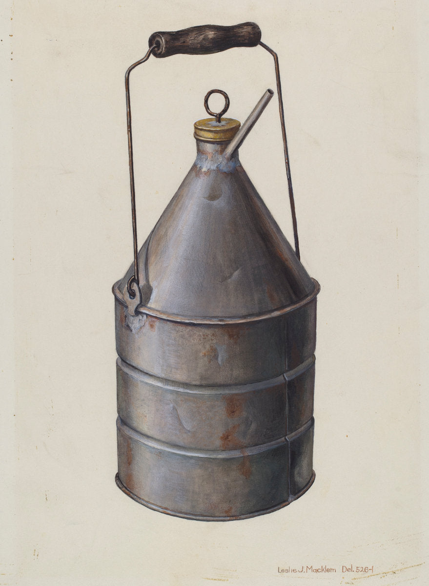 Oil Can by Leslie Macklem (American, active c. 1935), 16X12"(A3)Poster Print