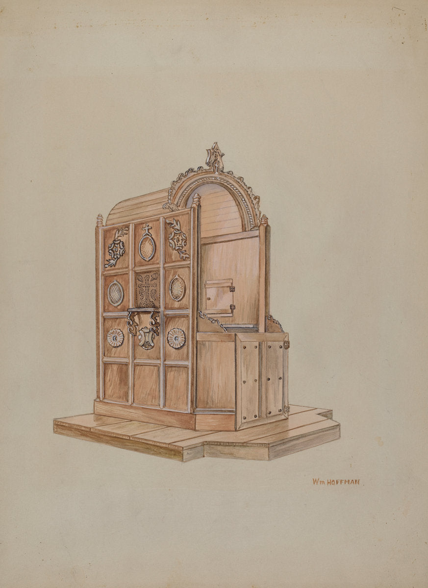 Confessional by William Hoffman (American, active c. 1935), 16X12"(A3)Poster Print