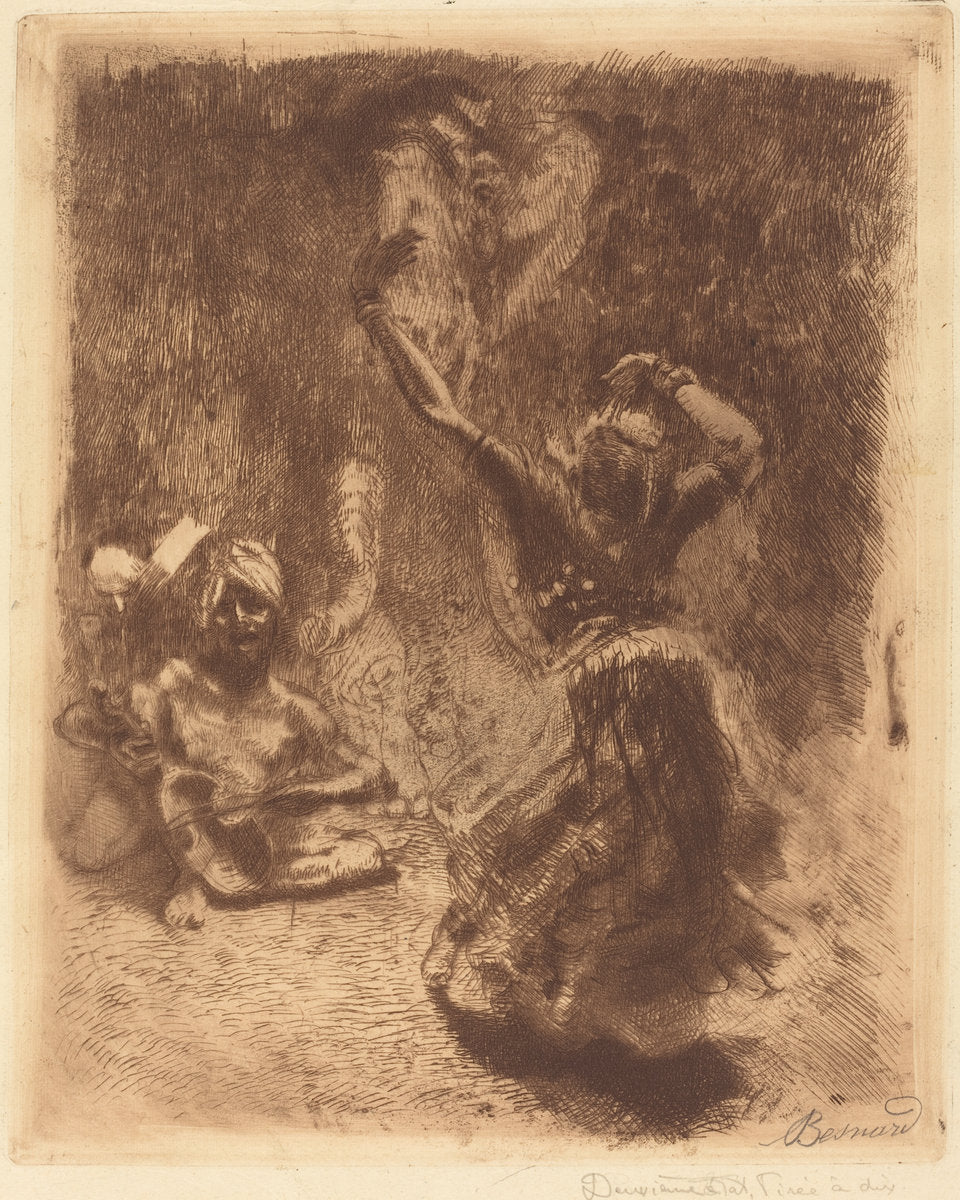 The Dancer of Tanjore (La bayadère de Tanjore) by Albert Besnard (French, 1849 - 1934), 16X12"(A3)Poster Print