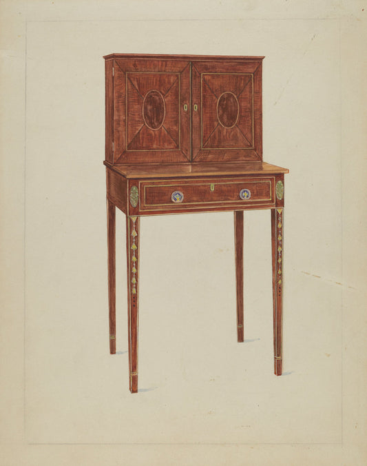 1935/1942 by American 20th Century (Lady's Writing Cabinet), 16X12"(A3)Poster Print