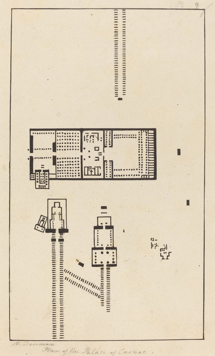 Plan of the Palace of Carnac by Maria Denman after John Flaxman (British, active 1812), 16X12"(A3)Poster Print