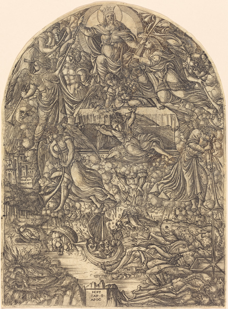 The Opening of the Seventh Seal by Jean Duvet (French, 1485 - c. 1570), 16X12"(A3)Poster Print