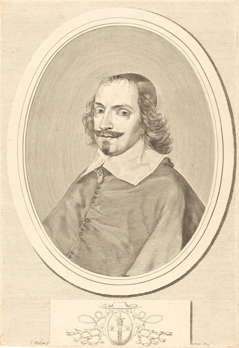 Cardinal Jules Mazarin by Claude Mellan (French, 1598 - 1688), 16X12"(A3)Poster Print