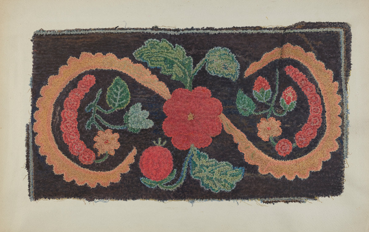 Rug by Jessie Trueworthy (American, active c. 1935), 16X12"(A3)Poster Print