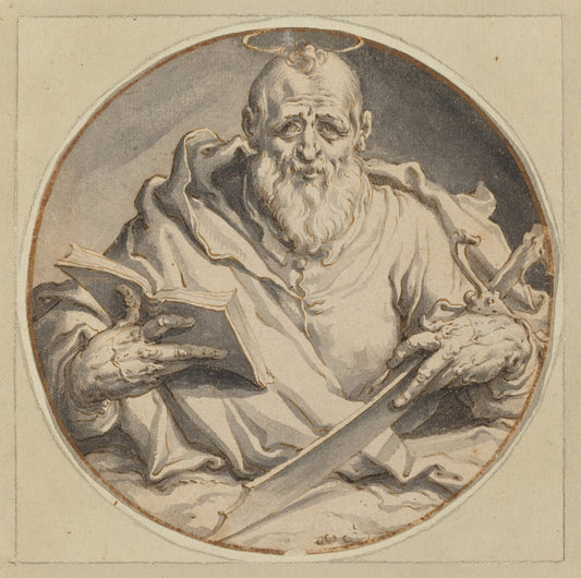 Saint Matthew by Jacques de Gheyn II (Dutch, 1565 - 1629), 16X12"(A3)Poster Print