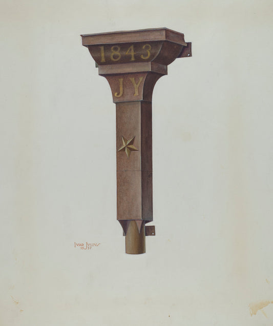Conductor Head by Ivar Julius (American, active c. 1935), 16X12"(A3)Poster Print