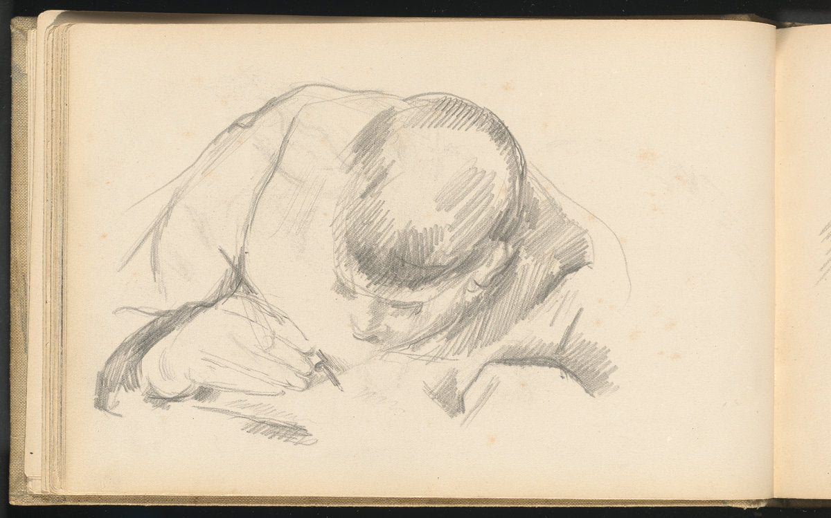 The Artist's Son Writing by Paul Cézanne (French, 1839 - 1906), 16X12"(A3)Poster Print