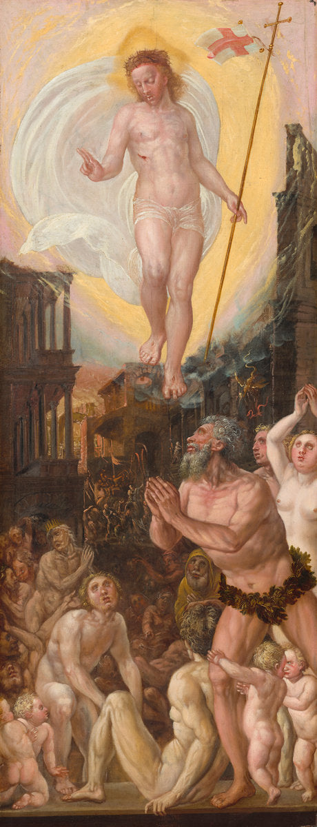 c. 1550/1575 by Workshop of Hans Mielich (Christ in Limbo), 16X12"(A3)Poster Print