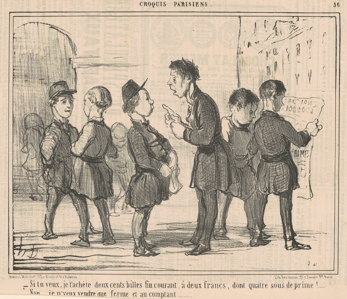 Si tu veux, je t'achète deux cents billes ... by Honoré Daumier (French, 1808 - 1879), 16X12"(A3)Poster Print