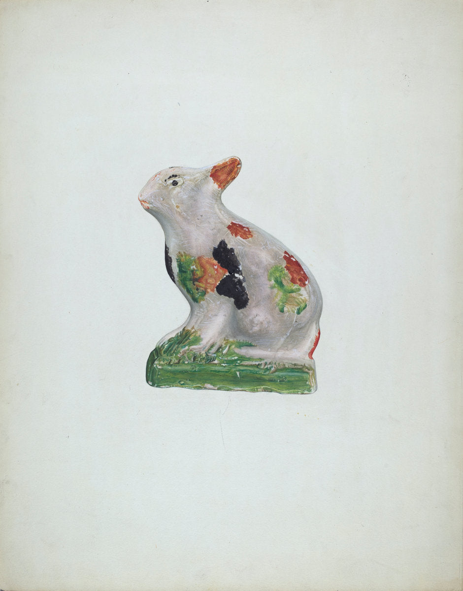 Chalkware Rabbit by Laura Bilodeau (American, 1896 - 1982), 16X12"(A3)Poster Print