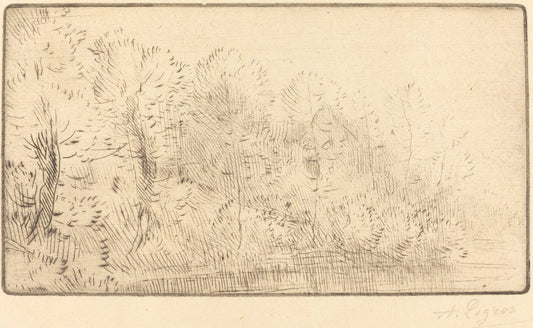 Along the River (Sur la riviere) by Alphonse Legros (French, 1837 - 1911), 16X12"(A3)Poster Print