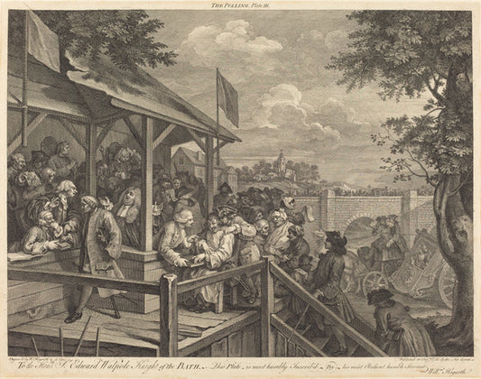 The Polling by William Hogarth and Francois Morellon de La Cave (French, active 1723/1765), 16X12"(A3)Poster Print