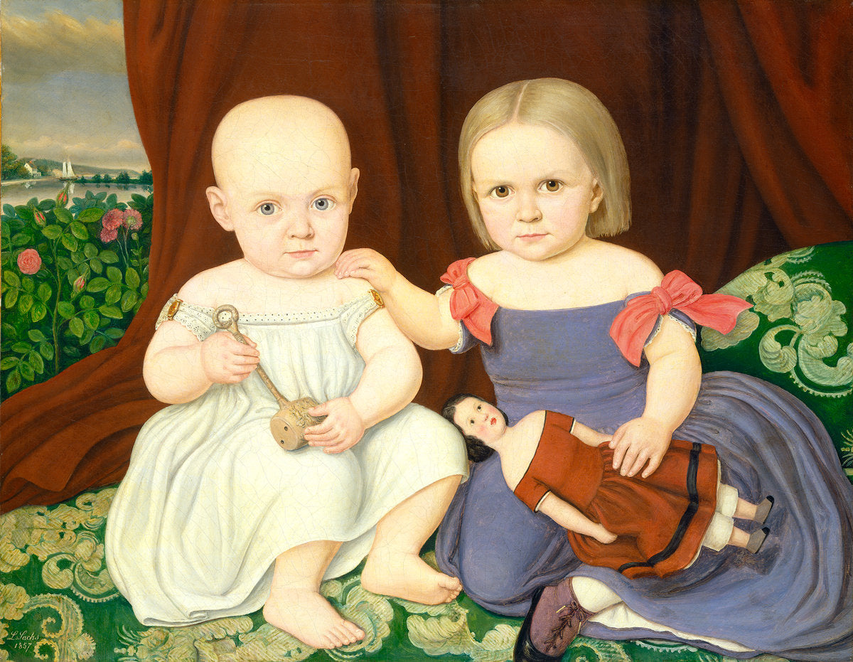 The Herbert Children by Lambert Sachs (American, 1818 - 1903), 16X12"(A3)Poster Print