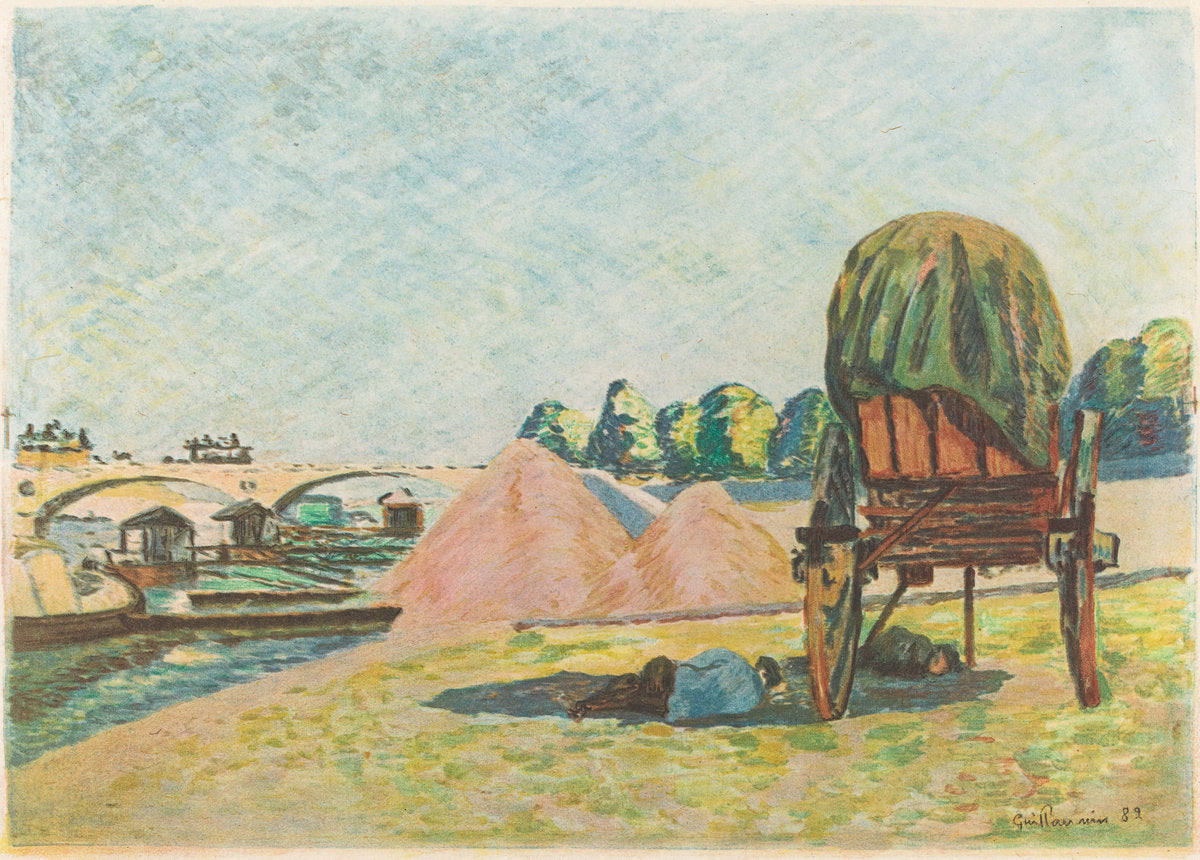 Landscape by Jean-Baptiste-Armand Guillaumin (French, 1841 - 1927), 16X12"(A3)Poster Print