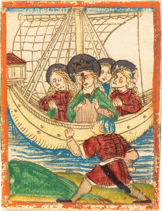 1480/1490 by German 15th Century (The Voyage of Saint Ursula), 16X12"(A3)Poster Print