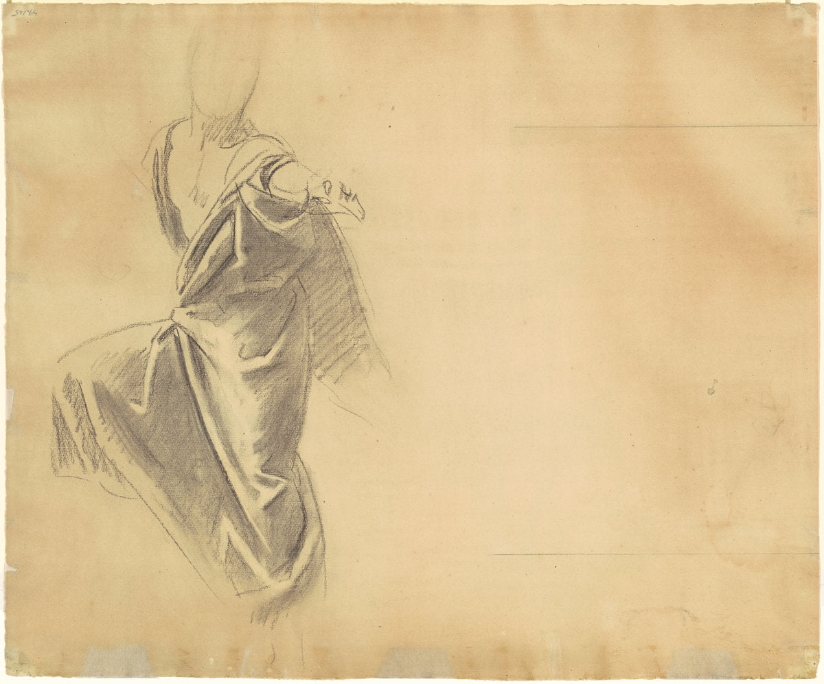 Study of Drapery [verso] by John Singer Sargent (American, 1856 - 1925), 16X12"(A3)Poster Print