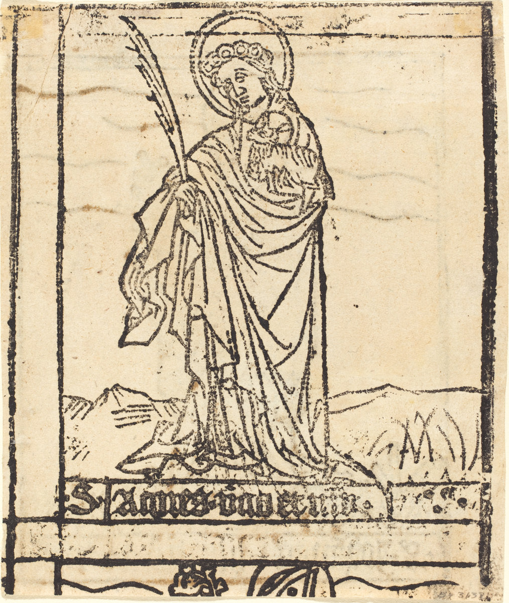 probably 1460/1480 by German 15th Century (Saint John the Baptist [recto]), 16X12"(A3)Poster Print