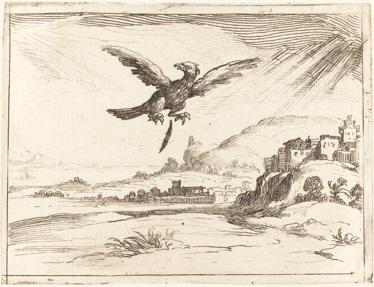 Eagle Losing an Old Feather by Jacques Callot (French, 1592 - 1635), 16X12"(A3)Poster Print