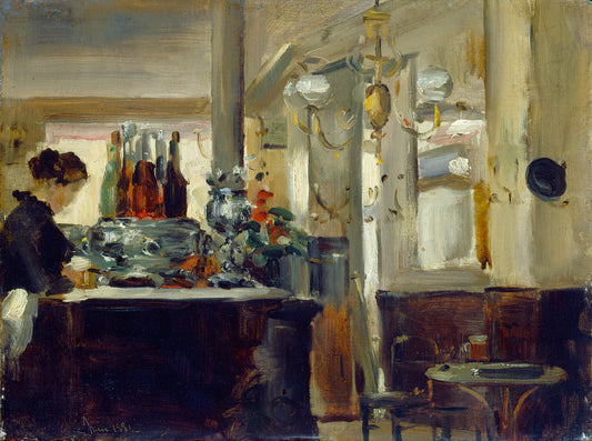 1881 by Style of Edouard Manet (Bon Bock Café), 16X12"(A3)Poster Print