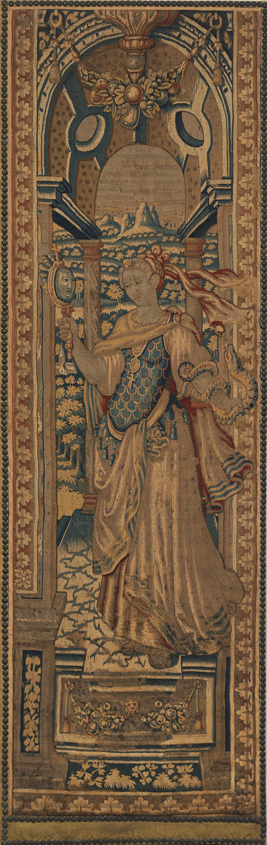 c. 1550/1600 by Netherlandish 16th Century (The Four Cardinal Virtues: Prudence), 16X12"(A3)Poster Print