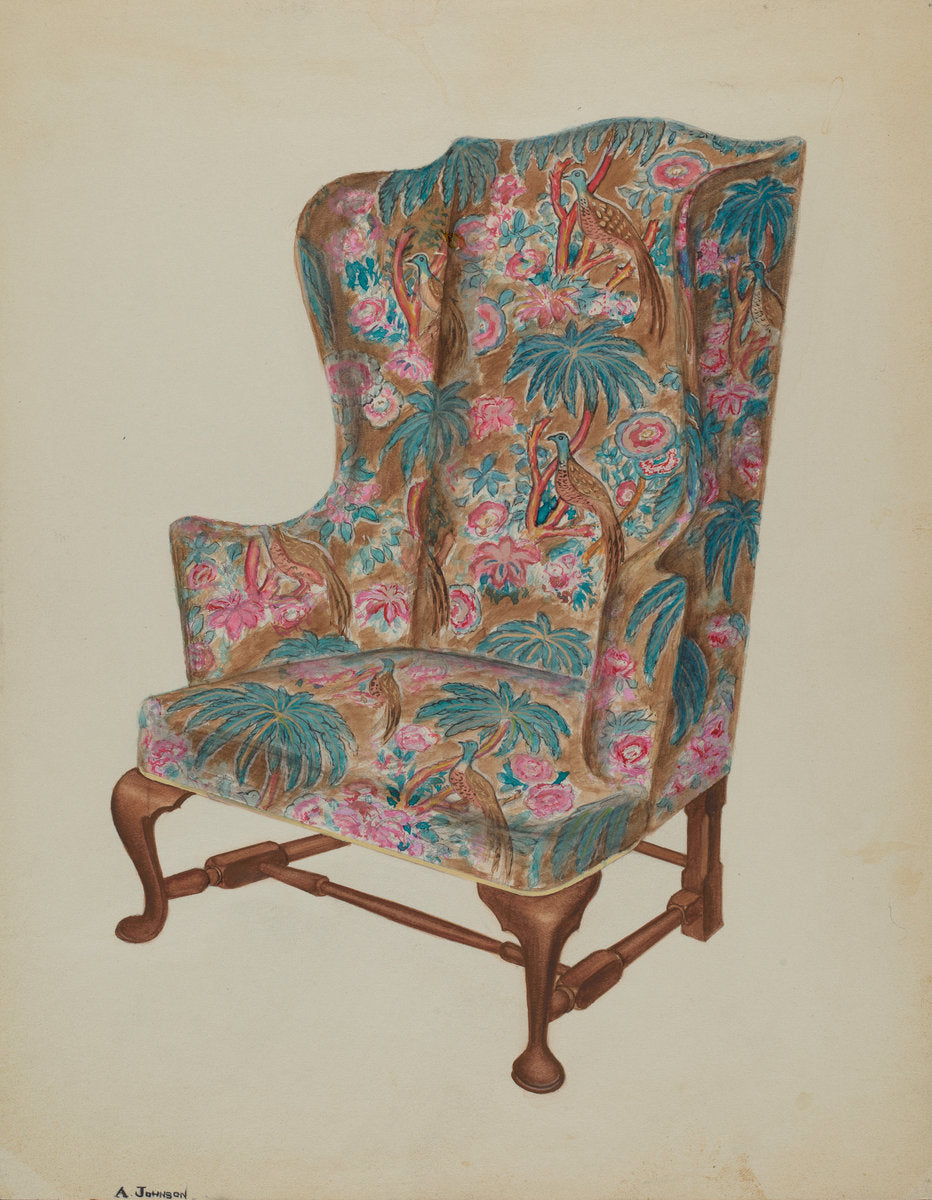 Easy Chair by Arthur Johnson (American, active c. 1935), 16X12"(A3)Poster Print