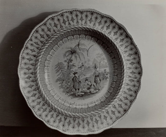 Plate - "Penn's Treaty with the Indians" by Helmut Hiatt (American, active c. 1935), 16X12"(A3)Poster Print