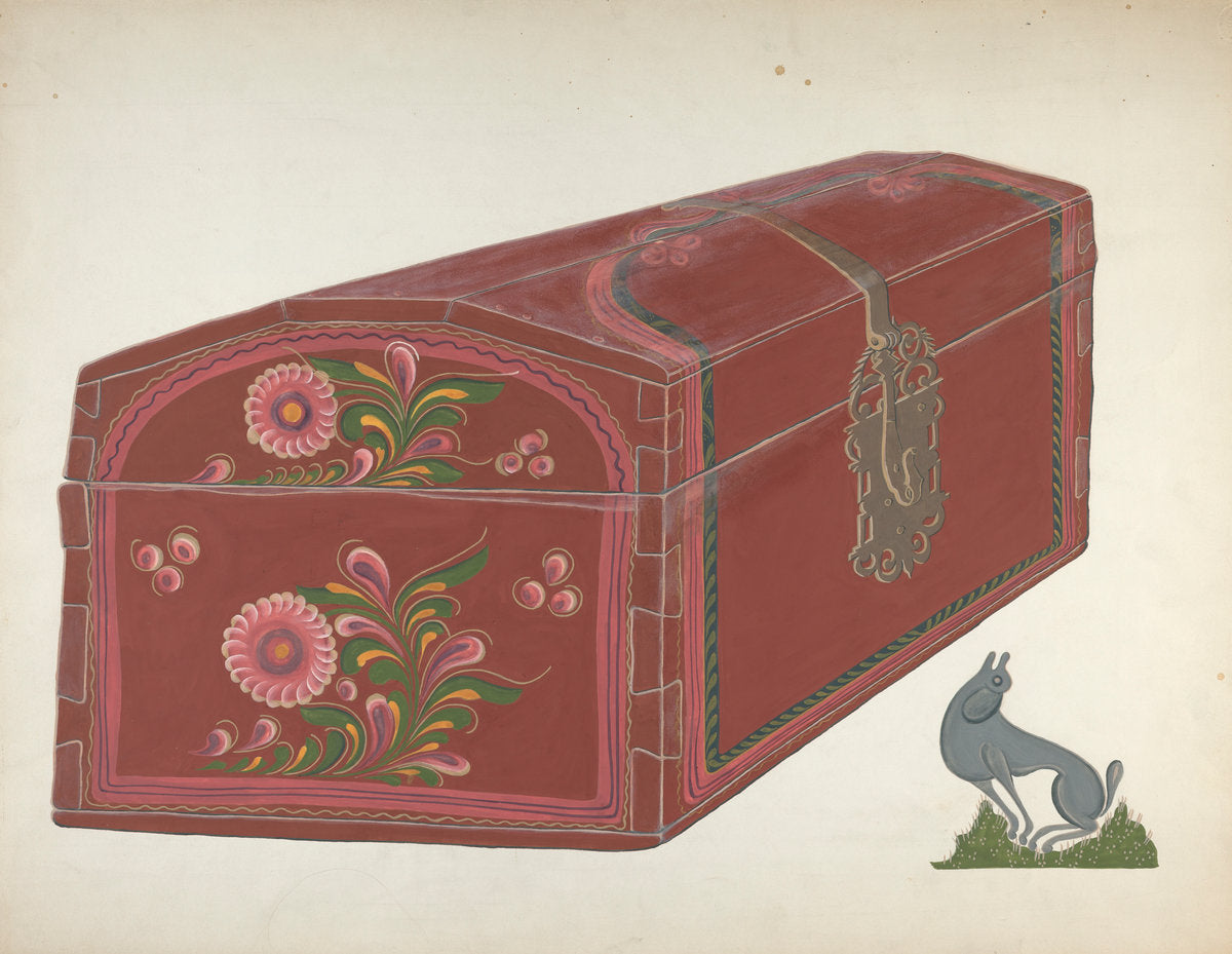 Painted Chest by Chester Faris (American, active c. 1935), 16X12"(A3)Poster Print