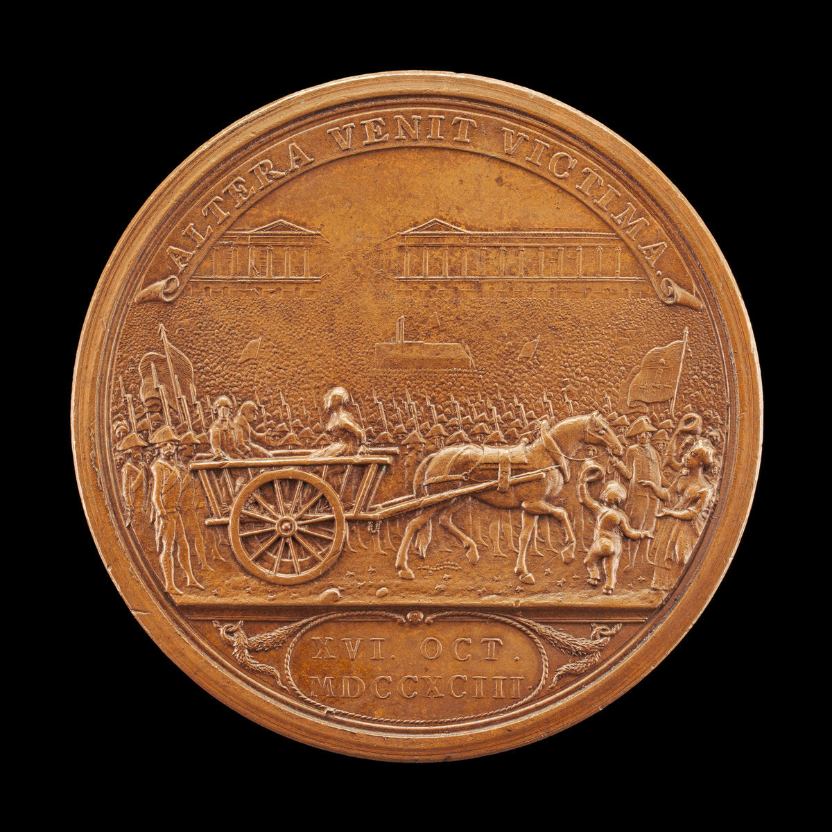 Queen Marie-Antoinette Led to the Guillotine [reverse] by Conrad Heinrich Küchler (German, active 1763 - 1821), 16X12"(A3)Poster Print