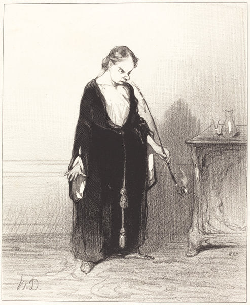 O plaisir de l'opium que tu me ravis!... by Honoré Daumier (French, 1808 - 1879), 16X12"(A3)Poster Print