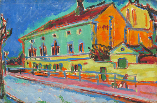 Dance Hall Bellevue [obverse] by Ernst Ludwig Kirchner (German, 1880 - 1938), 16X12"(A3)Poster Print