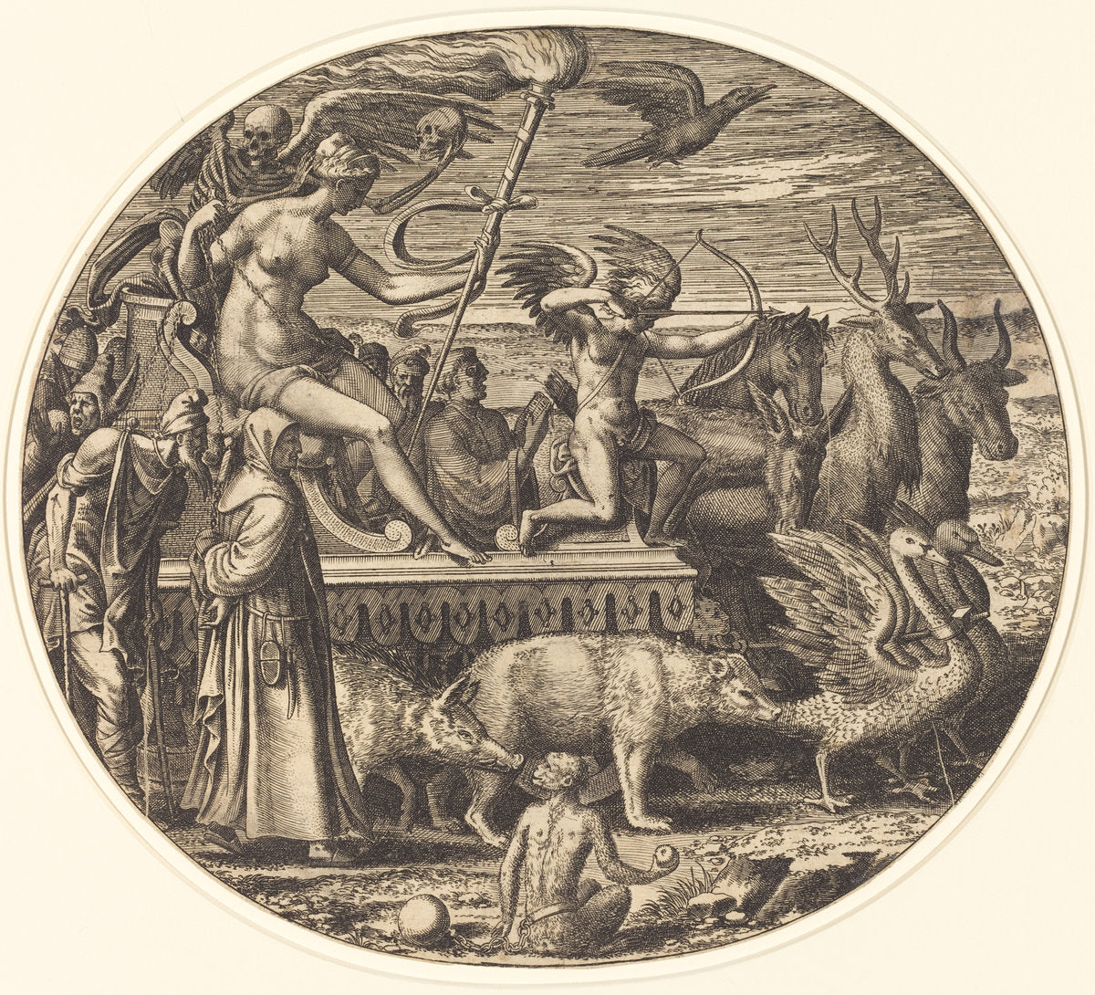 Lust by Léon Davent after Luca Penni (French (?), active 1540/1556), 16X12"(A3)Poster Print