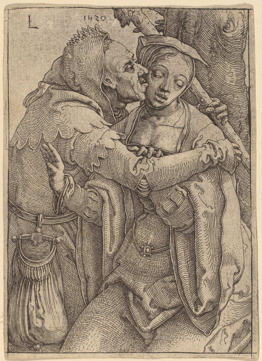 The Fool and the Woman by Lucas van Leyden (Netherlandish, 1489/1494 - 1533), 16X12"(A3)Poster Print