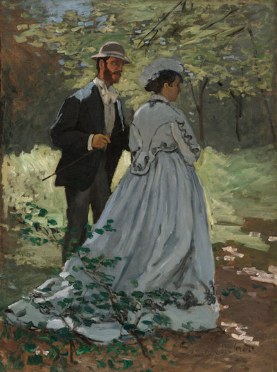 Bazille and Camille (Study for "Déjeuner sur l'Herbe") by Claude Monet (French, 1840 - 1926), 16X12"(A3)Poster Print