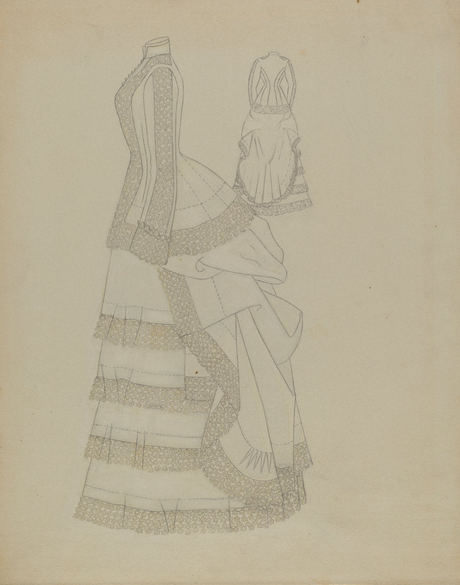 Dress by Catherine Fowler (American, active c. 1935), 16X12"(A3)Poster Print