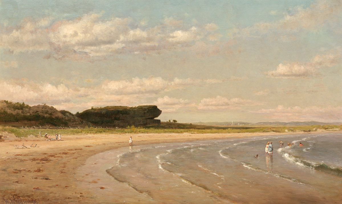 Second Beach, Newport by Worthington Whittredge (American, 1820 - 1910), 16X12"(A3)Poster Print