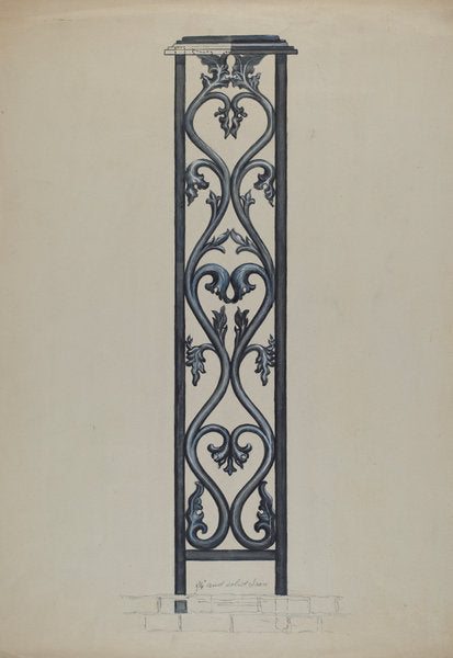 Fence Post by Albert Eyth (American, active c. 1935), 16X12"(A3)Poster Print