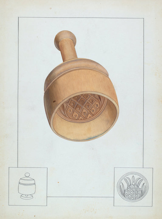 Butter Mold by Wilbur M Rice (American, active c. 1935), 16X12"(A3)Poster Print