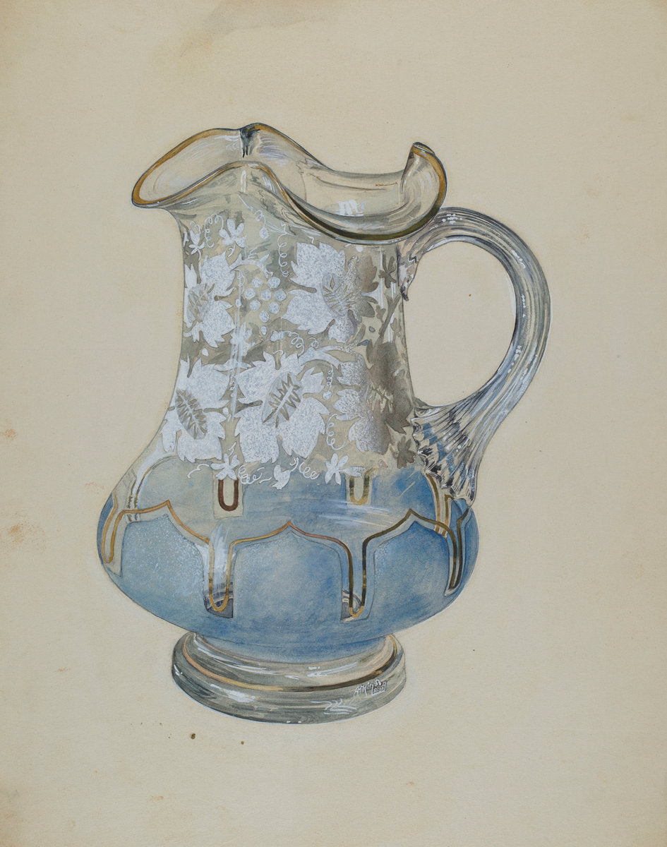Pitcher by Ralph Atkinson (American, active c. 1935), 16X12"(A3)Poster Print