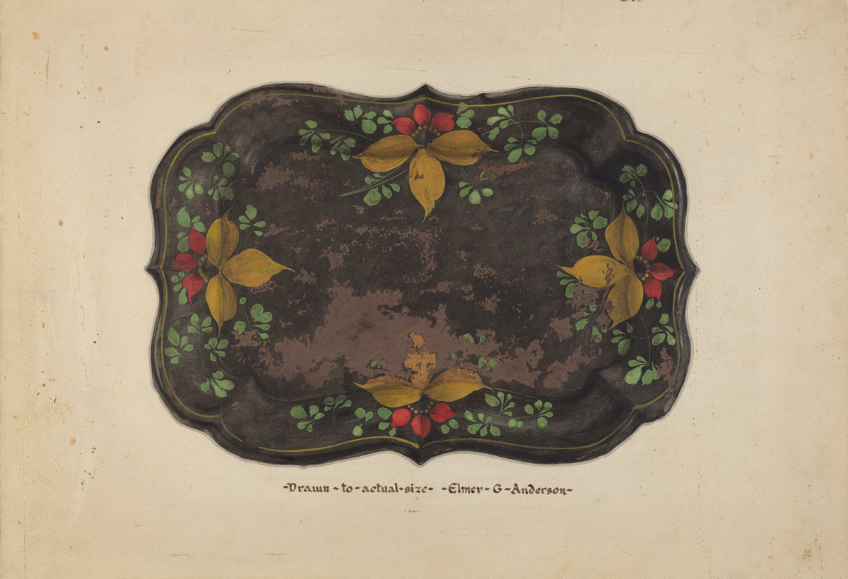 Fruit Tray by Elmer G. Anderson (American, active c. 1935), 16X12"(A3)Poster Print